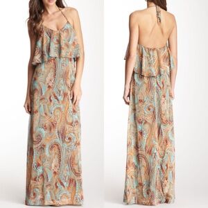 Elegant Paisley Maxi Dress
